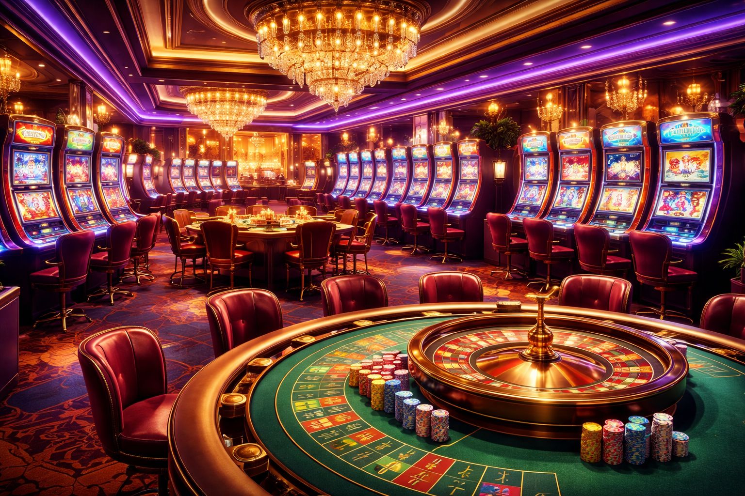 Biểu ngữ sảnh casino AK168A với không khí chơi game đầy màu sắc